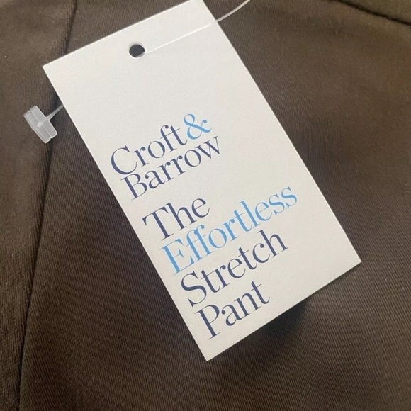 NWT Croft Barrow Brown Effortless Stretch Pants Womens Size 14 (1411) - Picture 7 of 7